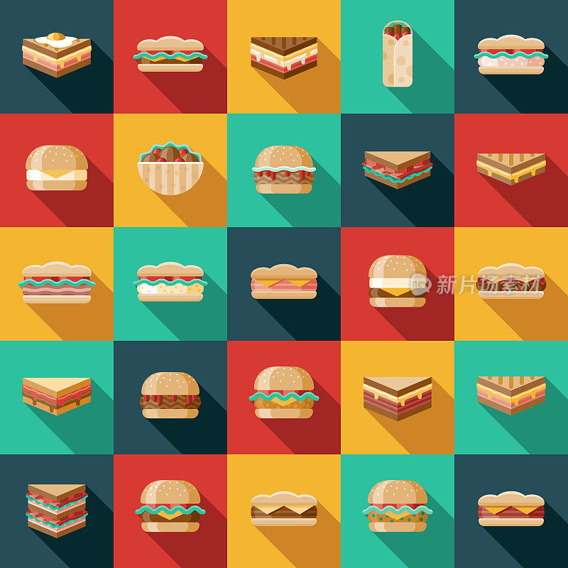 Sandwich Icon Set